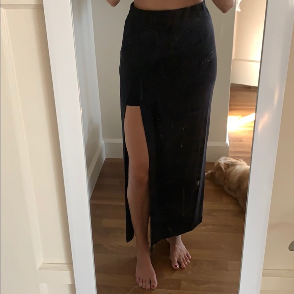 BB Dakota slit black skirt